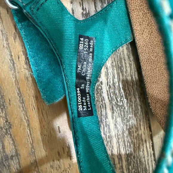 Clarks Turquoise Leather Sandals 7M - Picture 4 of 5